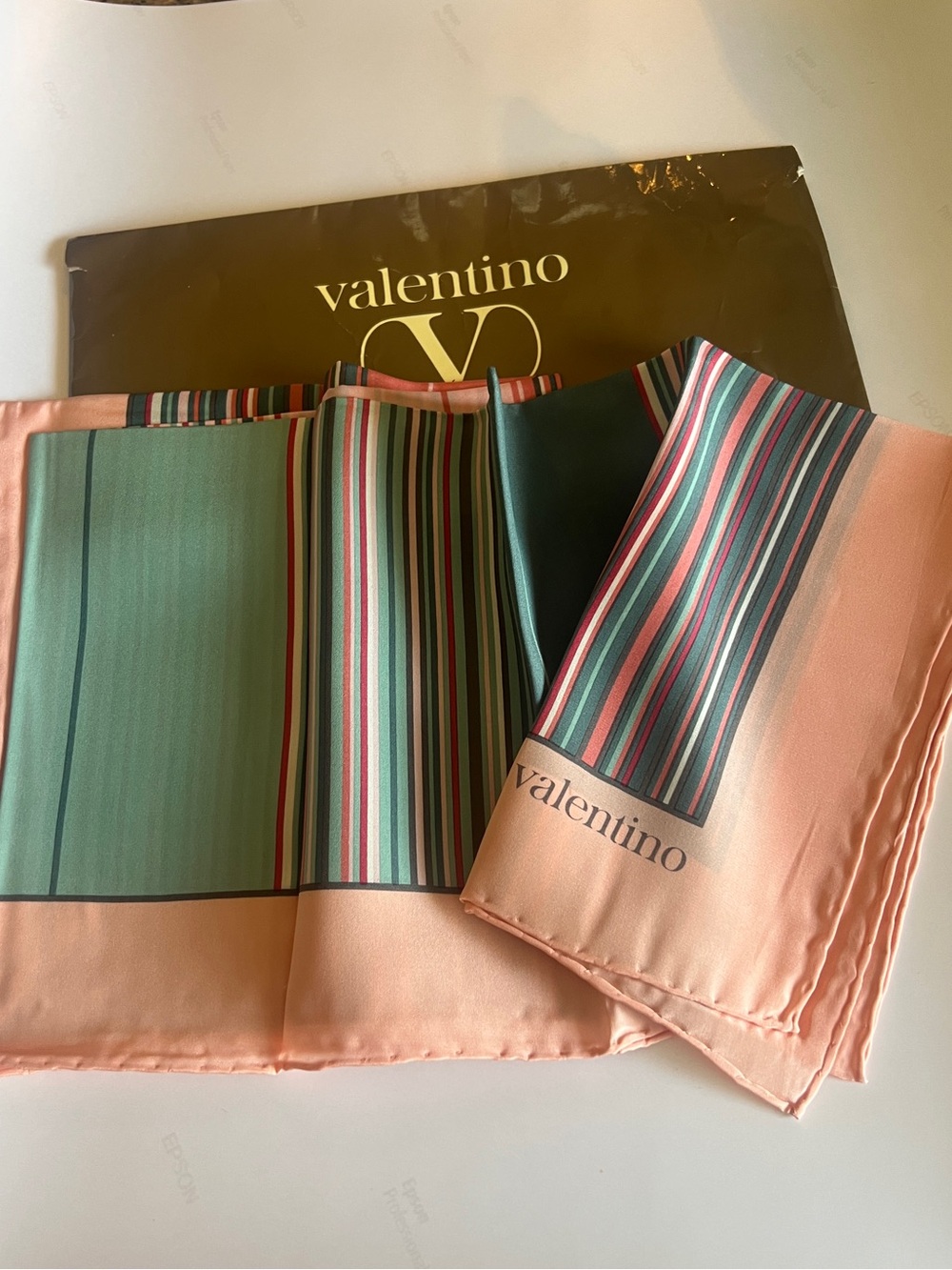Valentino vintage silk scarf geometric design
